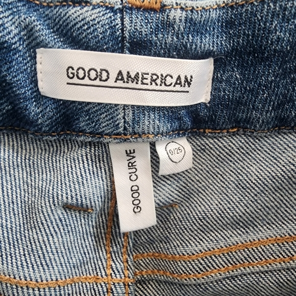 Good American good curve high rise cross over skinny jeans - Picture 5 of 8